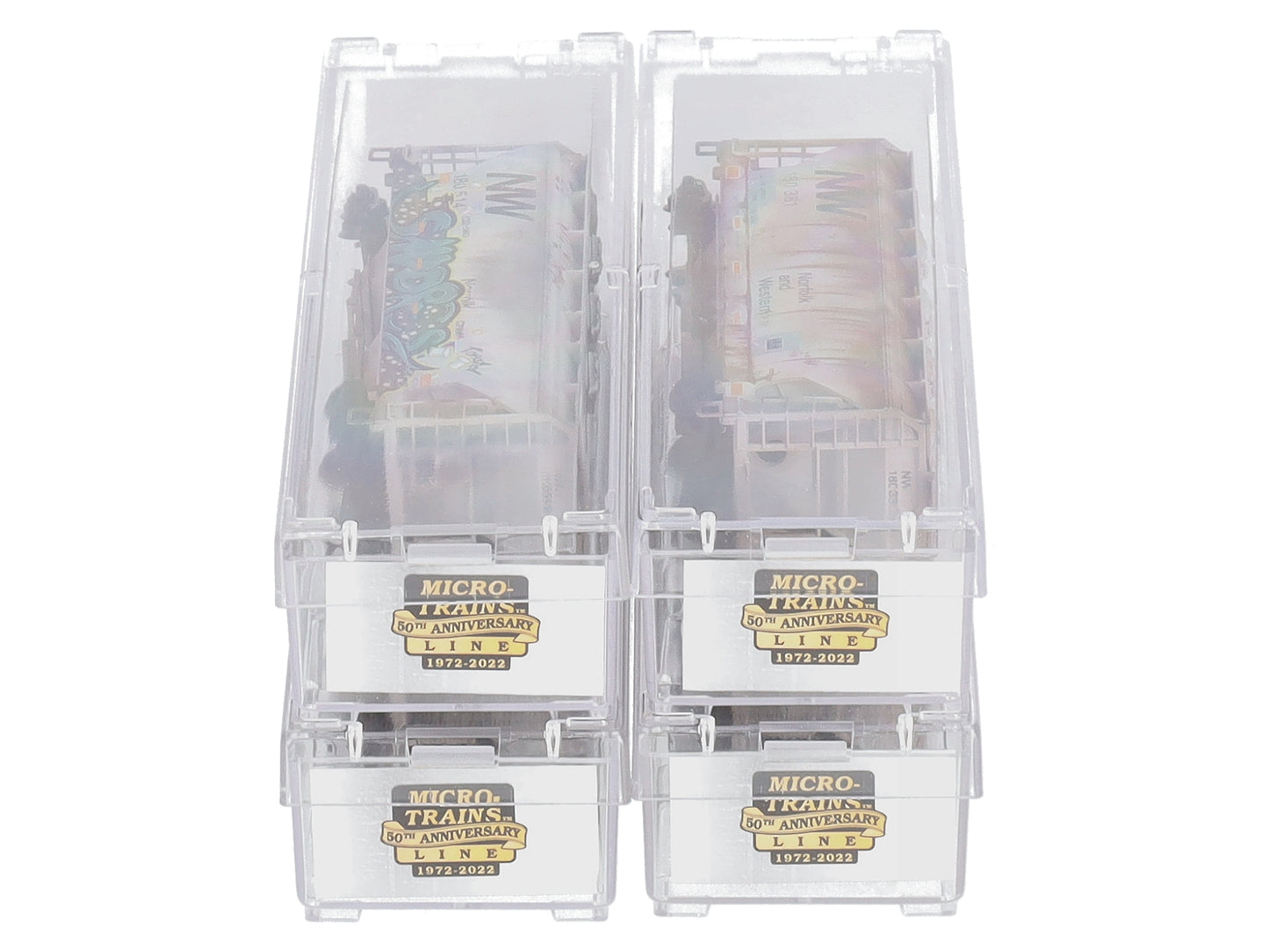 Micro-Trains 99305013 N N&W Weathered 2-Bay Covered Hopper (Set of 4)