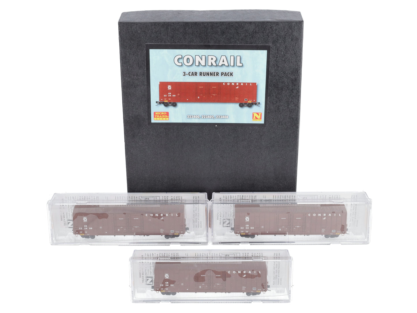 Micro-Trains 99300181 N Conrail 60' High Cube Boxcar Runner Pack (Set of 3)