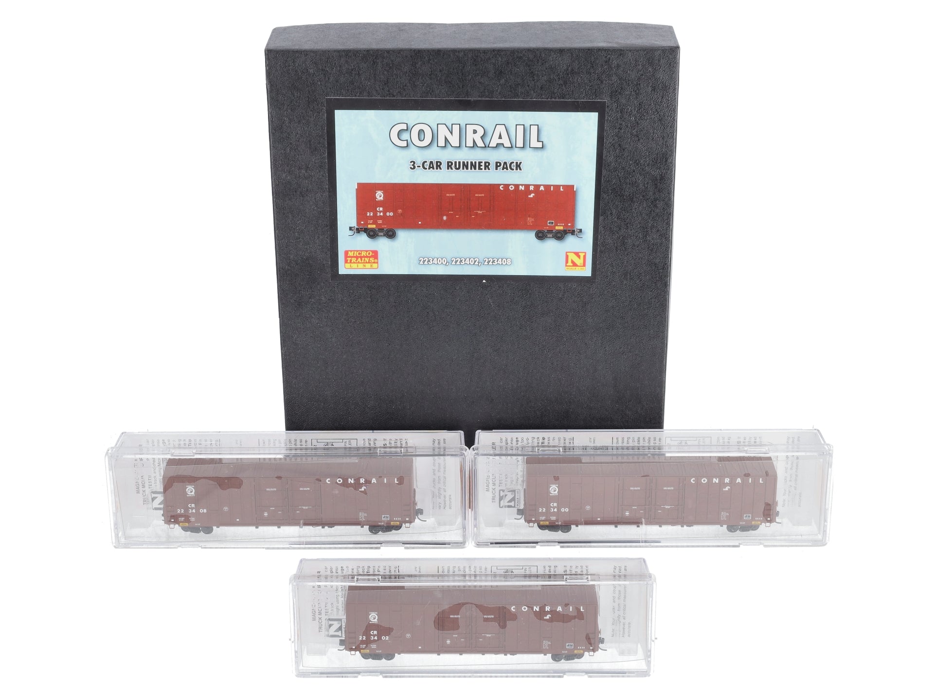 Micro-Trains 99300181 N Conrail 60' High Cube Boxcar Runner Pack (Set of 3)