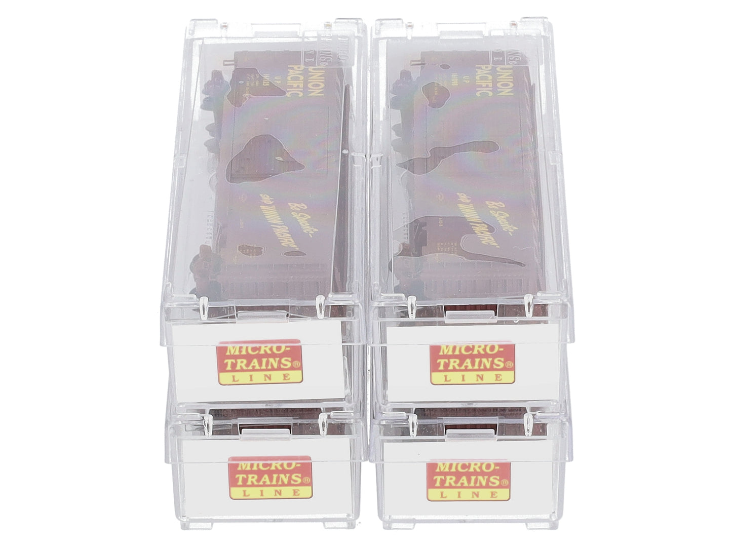 Micro-Trains 99300152 N Union Pacific 50' Auto Boxcar Runner Pack (Set of 4)