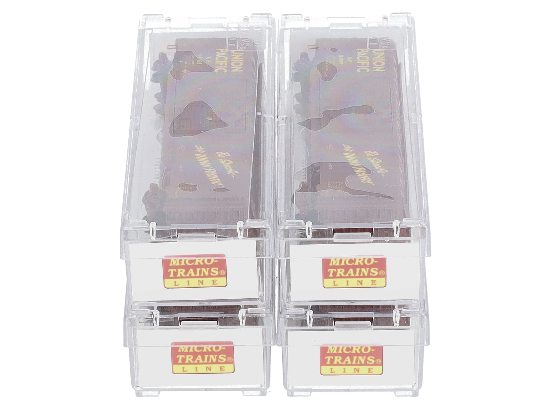 Micro-Trains 99300152 N Union Pacific 50' Auto Boxcar Runner Pack (Set of 4)