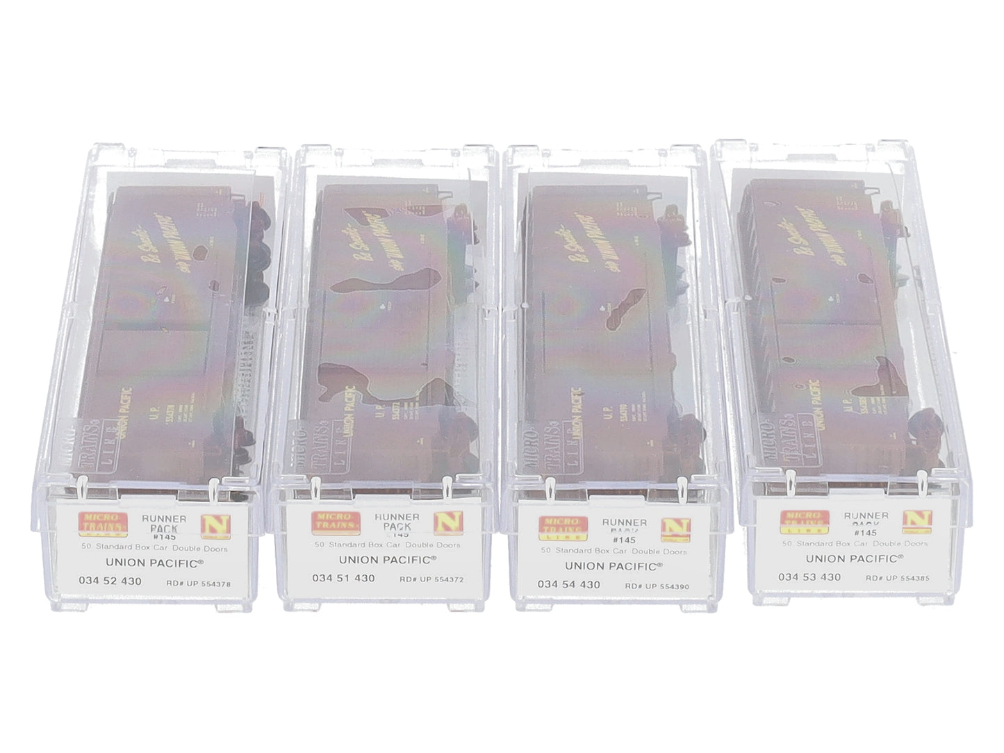 Micro-Trains 99300145 N UP 50' Standard Double Door Boxcar (Set of 4)