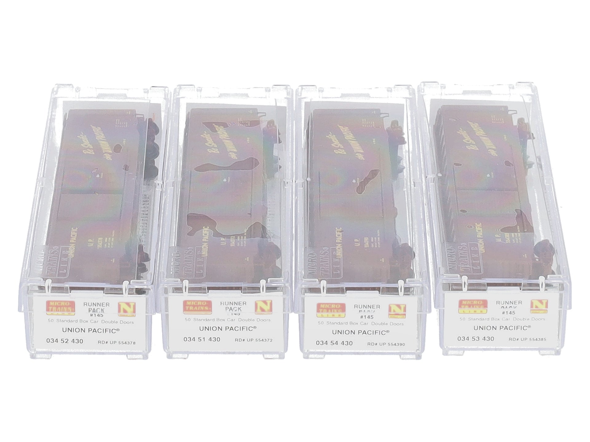 Micro-Trains 99300145 N UP 50' Standard Double Door Boxcar (Set of 4)