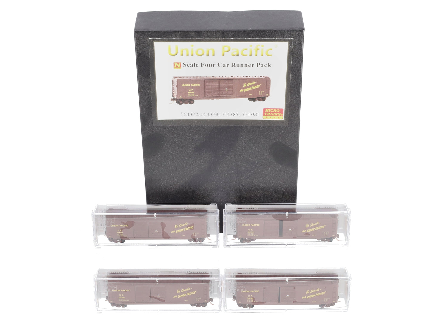 Micro-Trains 99300145 N UP 50' Standard Double Door Boxcar (Set of 4)