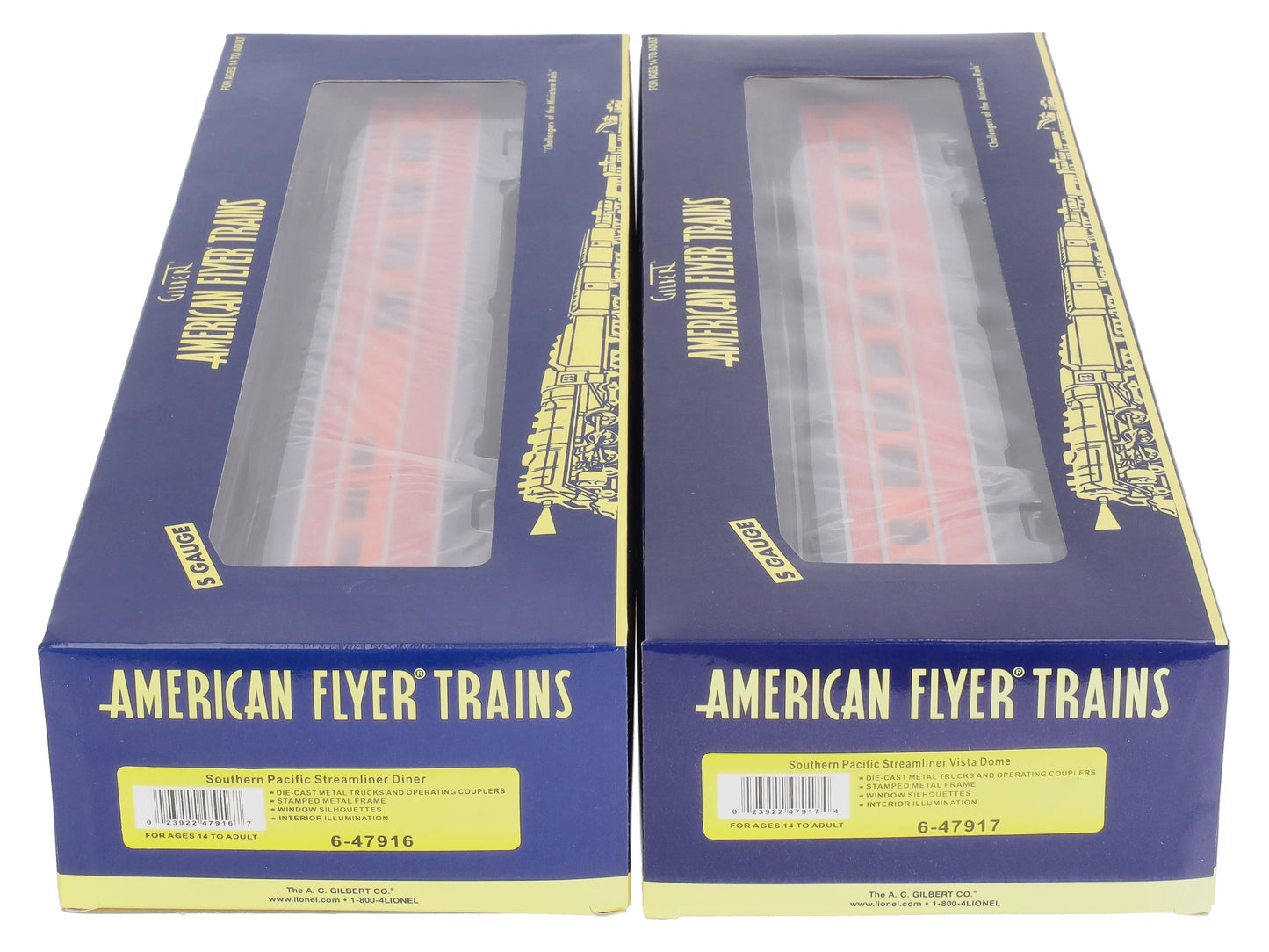 American Flyer 6-47915 S Southern Pacific Streamliner Diner & Vista Dome (2)