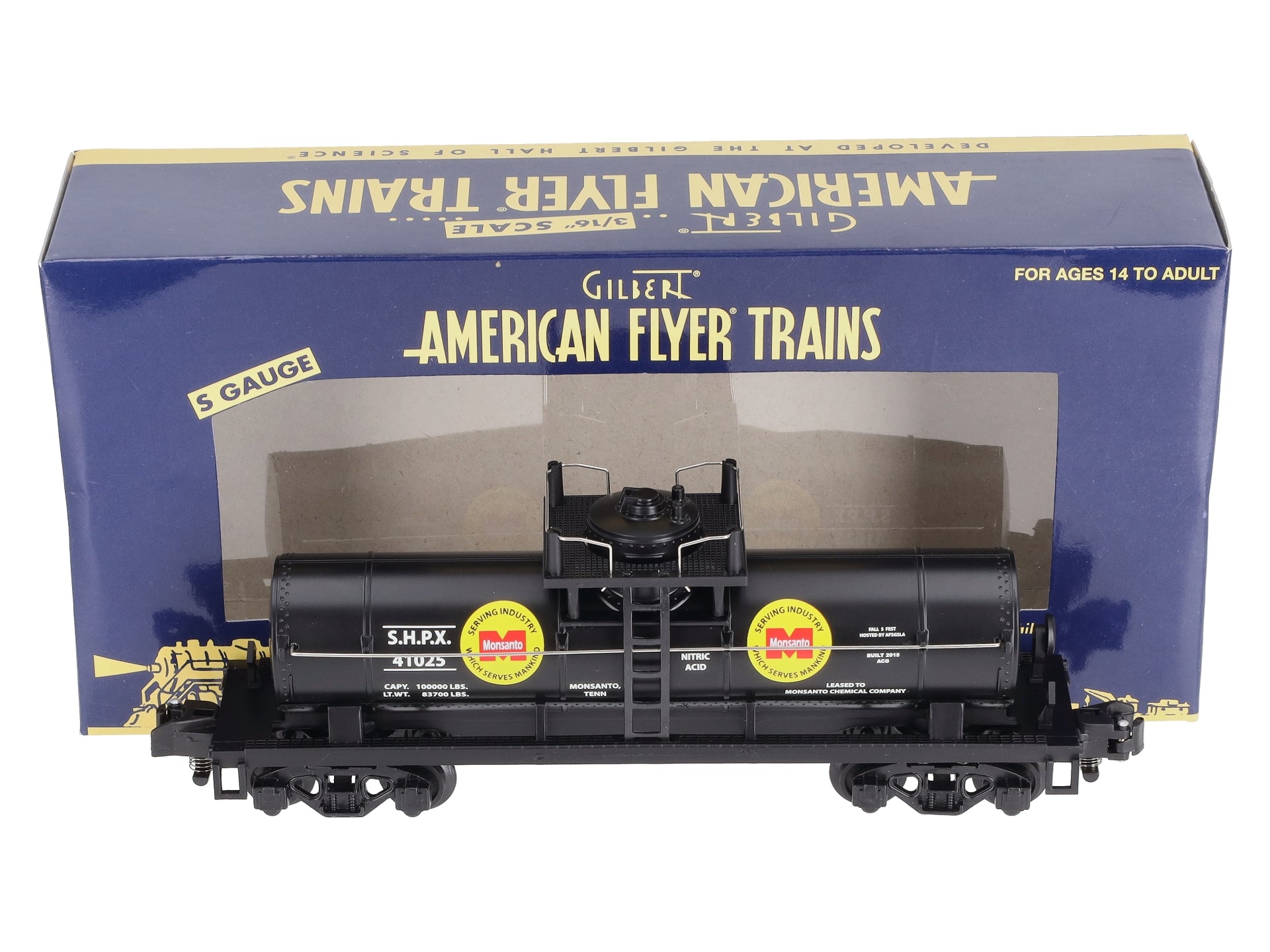 American Flyer 6-41025 S Gauge S.H.P.X. Monsanto SingleDome Tank Car #41025 LN/Box