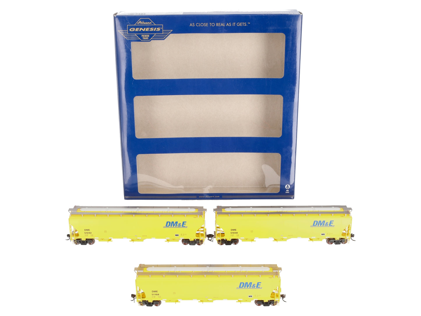 Athearn G97141 HO DM&E Trinity 3-Bay Hopper Cars #1 (Set of 3)