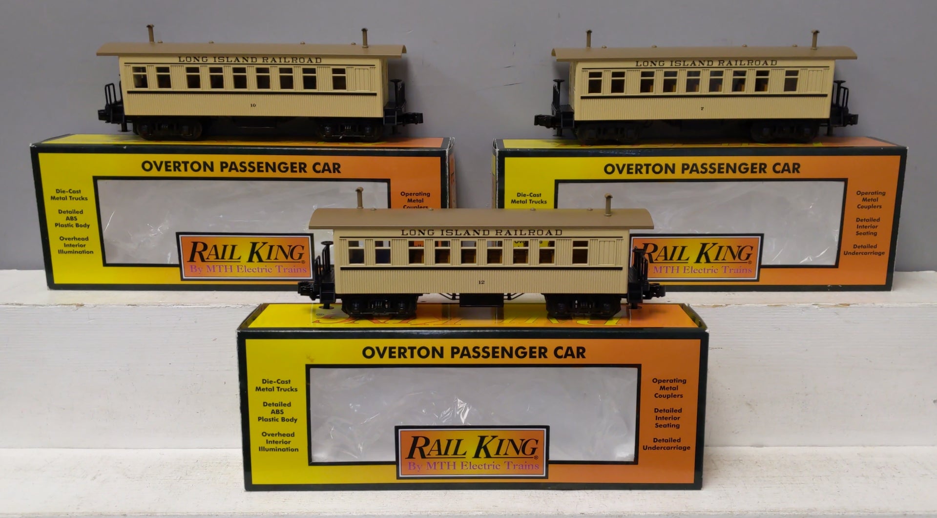 MTH 30-6440 O LIRR Overton Passenger Coach Set (3-Pack)