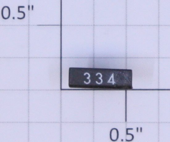 American Flyer 334 Black Metal Number Board #334 with White Numbers