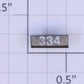 American Flyer 334 Black Metal Number Board #334 with White Numbers