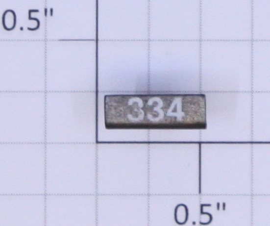 American Flyer 334 Black Metal Number Board #334 with White Numbers