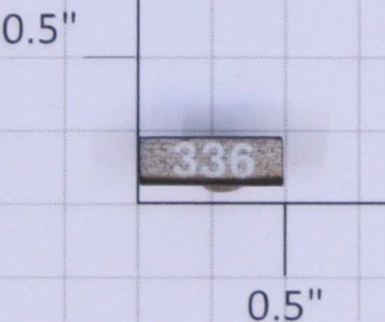 American Flyer 336 Black Metal Number Board #336 with White Numbers