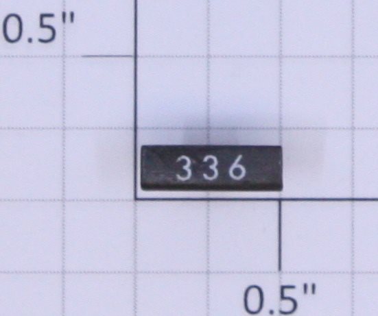 American Flyer 336 Black Metal Number Board #336 with White Numbers