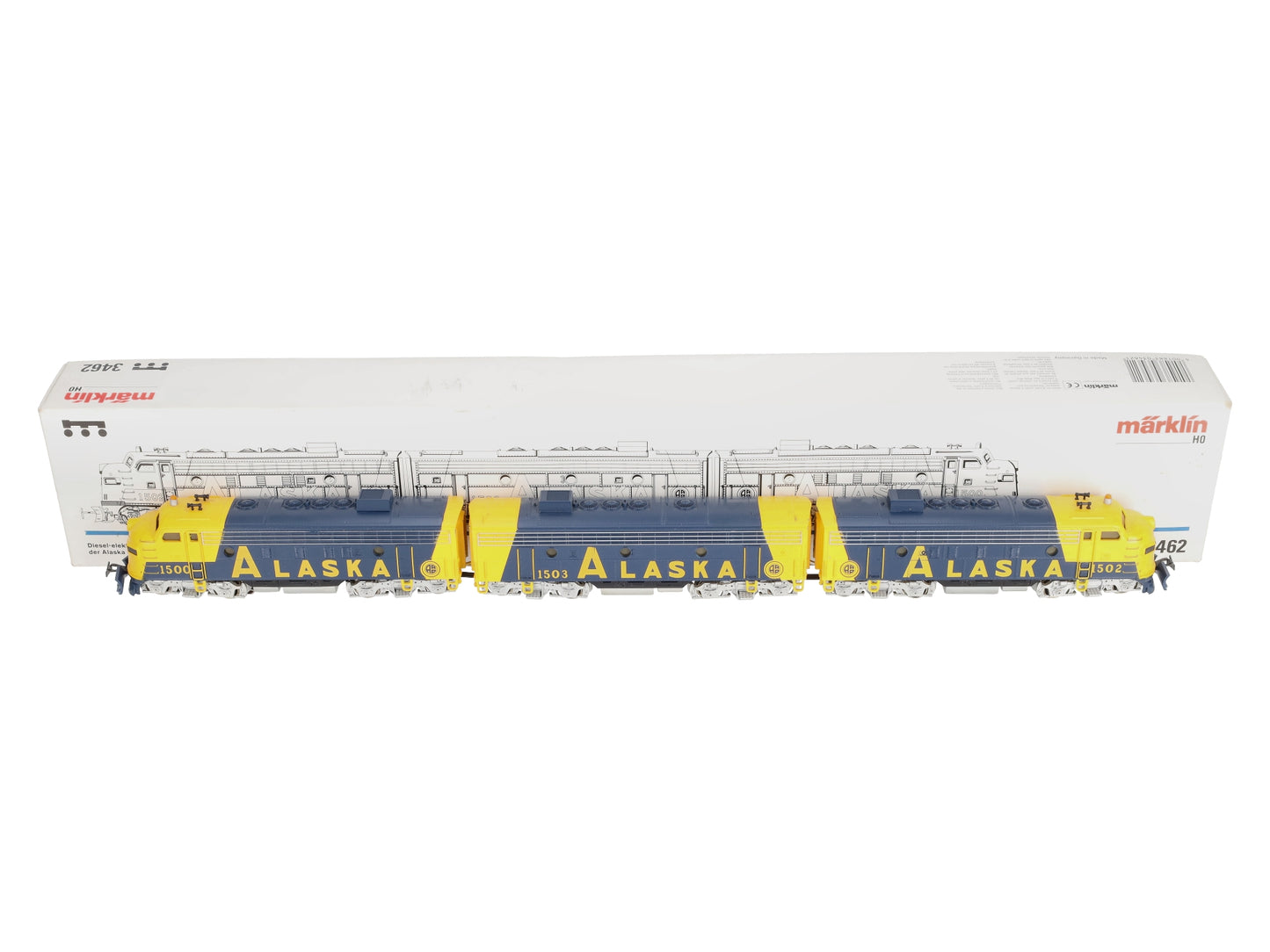 Marklin 3462 Alaska F-7 ABA Diesel/Electric Locomotive (Set of 3) EX/Box