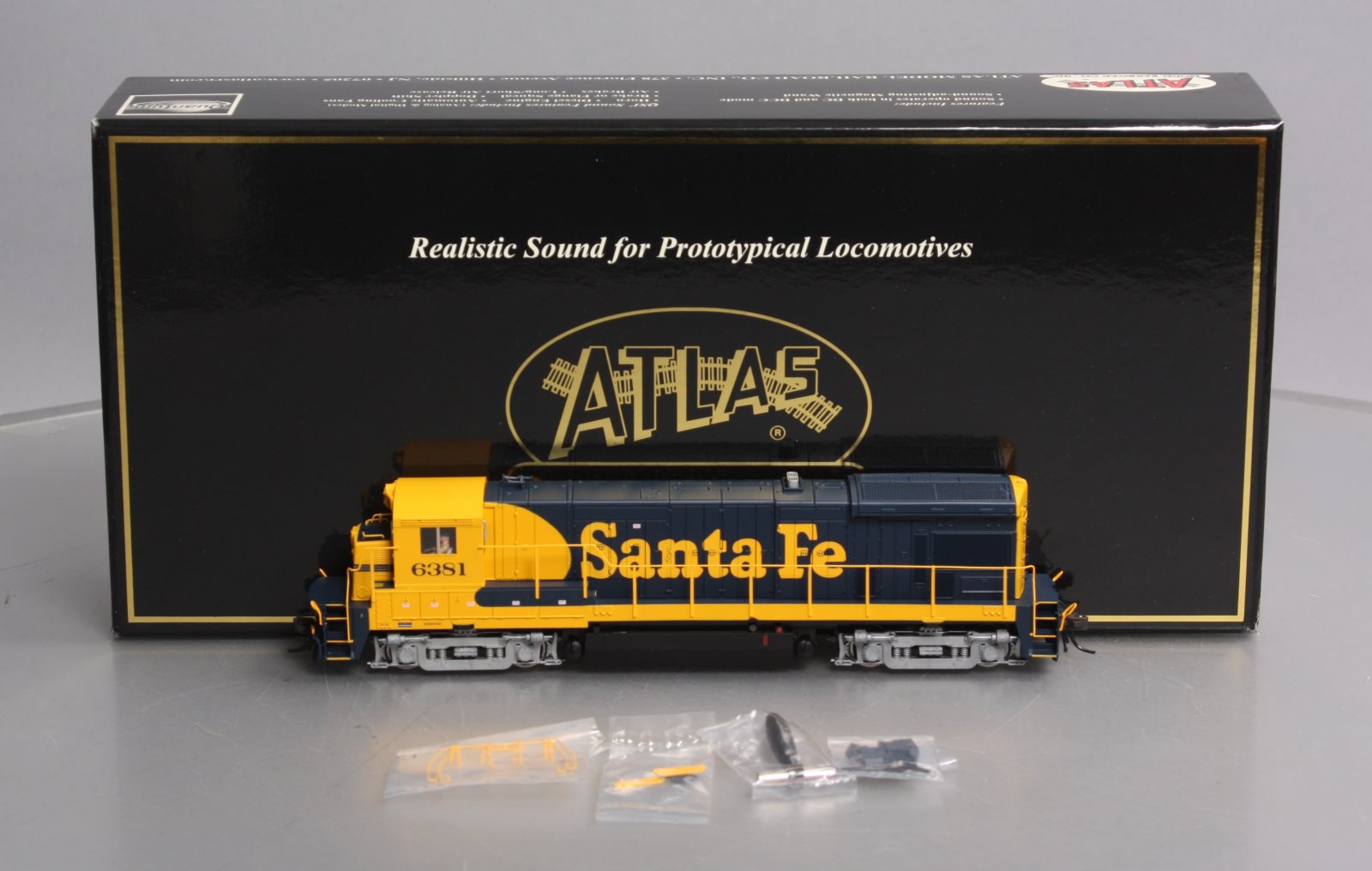 Atlas 8190 HO Santa Fe Low-Nose B23-7 Diesel Locomotive w/DCC/Sound #6381