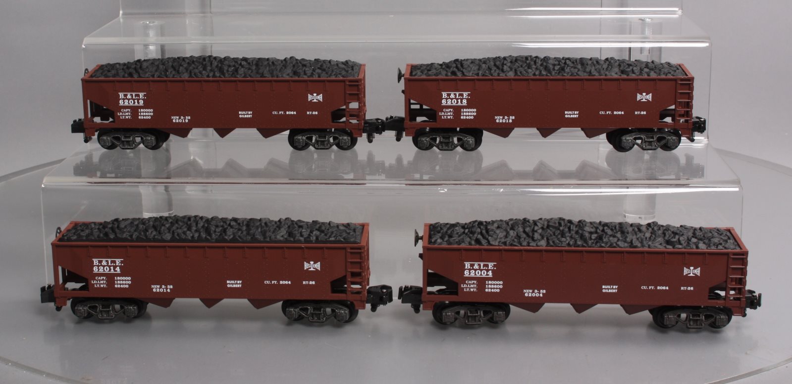 American Flyer 6-48613 S Bessemer & Lake Erie 3-Bay Hopper Set (Set of 4) NIB