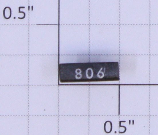 American Flyer 806 Black Metal Number Board #806 with White Numbers