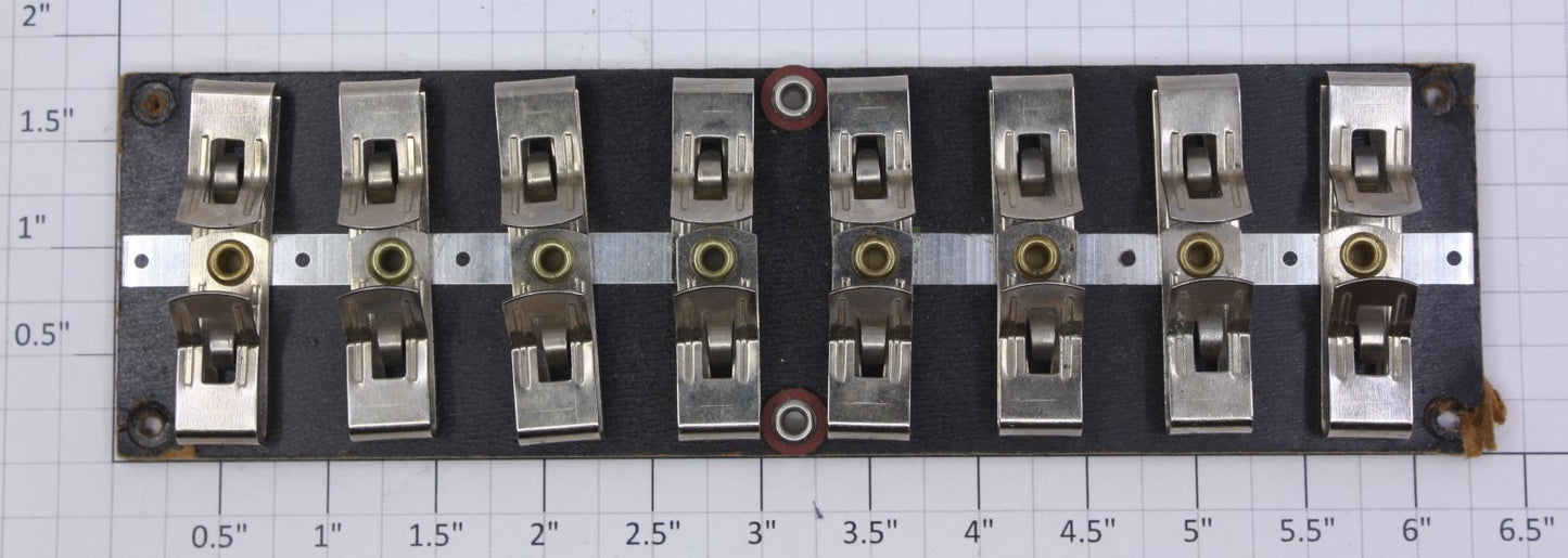 Acme 416 8-Position Fahnestock Nickel Wire Terminal Panel