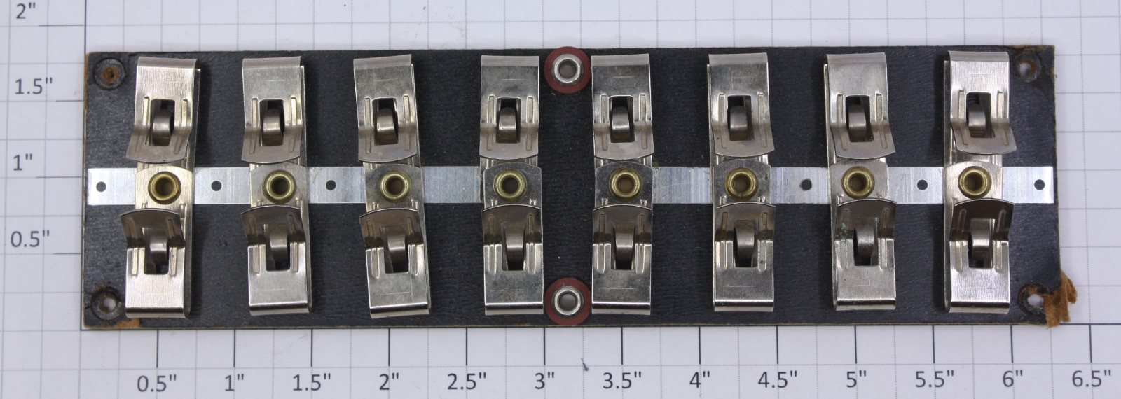 Acme 416 8-Position Fahnestock Nickel Wire Terminal Panel
