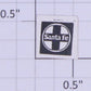 Lionel 8263-11 Black and White "Santa Fe" Square Sticker Decal w Adhesive