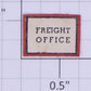 American Flyer FL0235 274 Harbor Junction "Freight Office" Red/Black Sign