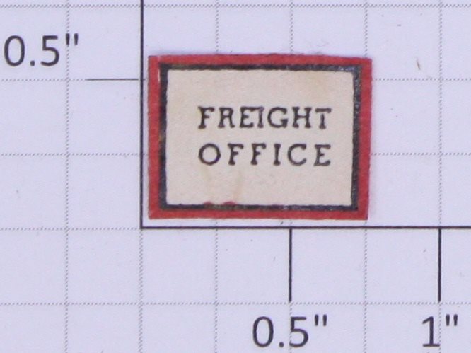 American Flyer FL0235 274 Harbor Junction "Freight Office" Red/Black Sign