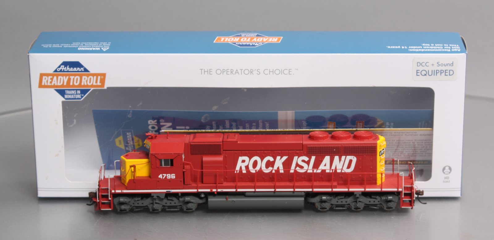 Athearn 71533 HO Rock Island SD40-2 Diesel Locomotive Ready To Run #4796