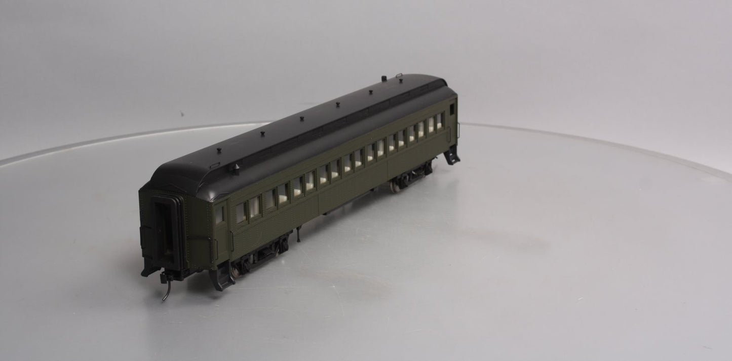 Atlas 2001150 O Unlettered 60' Passenger Coach Car - 2 Rail (Green/Black)