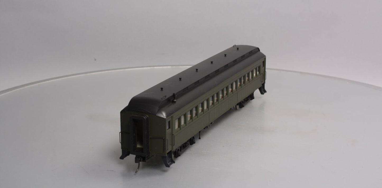 Atlas 2001150 O Unlettered 60' Passenger Coach Car - 2 Rail (Green/Black)
