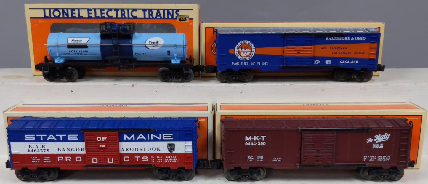 Lionel O Gauge Assorted Freight Cars [4] EX/Box