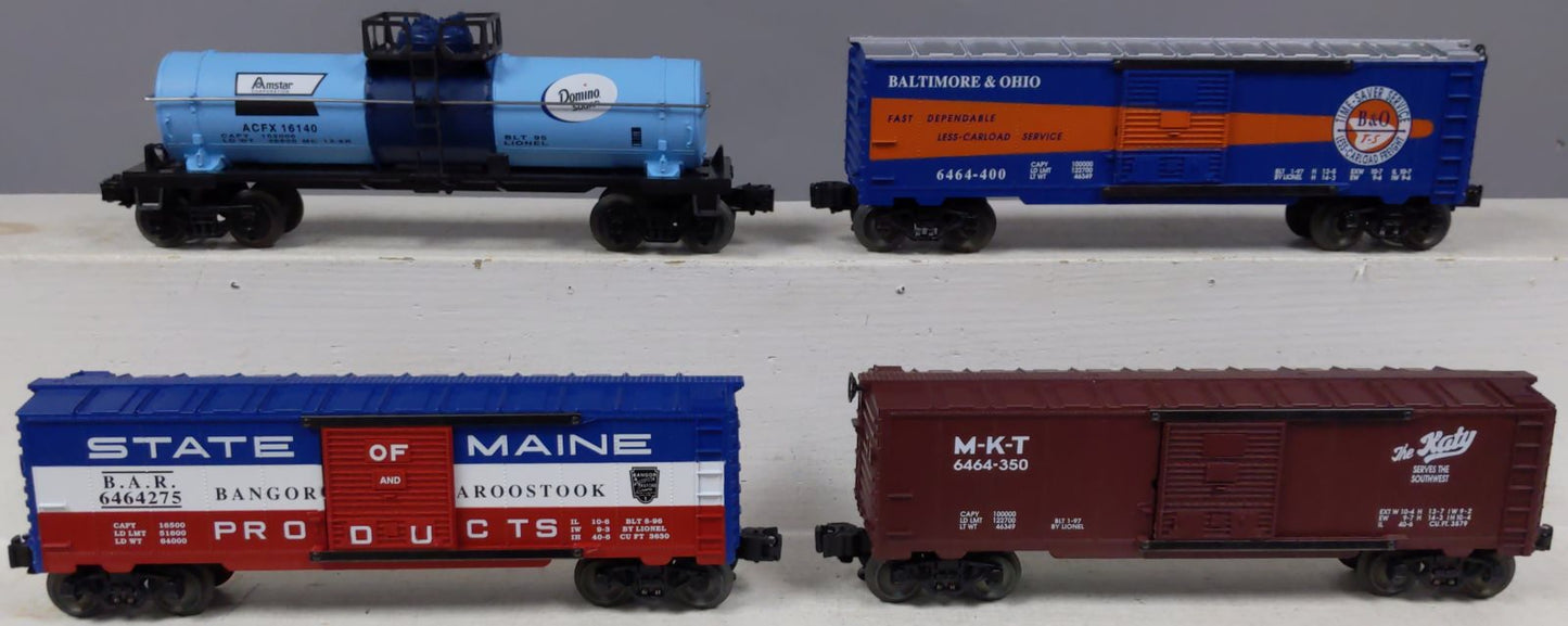 Lionel O Gauge Assorted Freight Cars [4] EX/Box