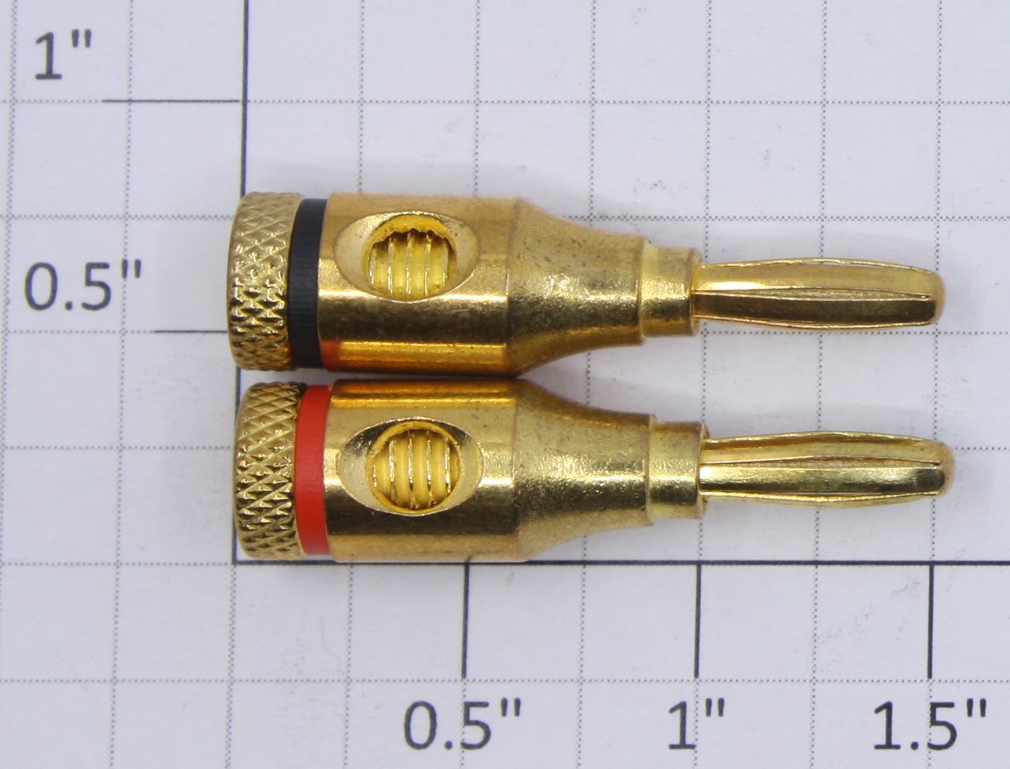 Acme 02-05-5 Gold Plated Replacement Banana Plug Ends (Bag of 2)
