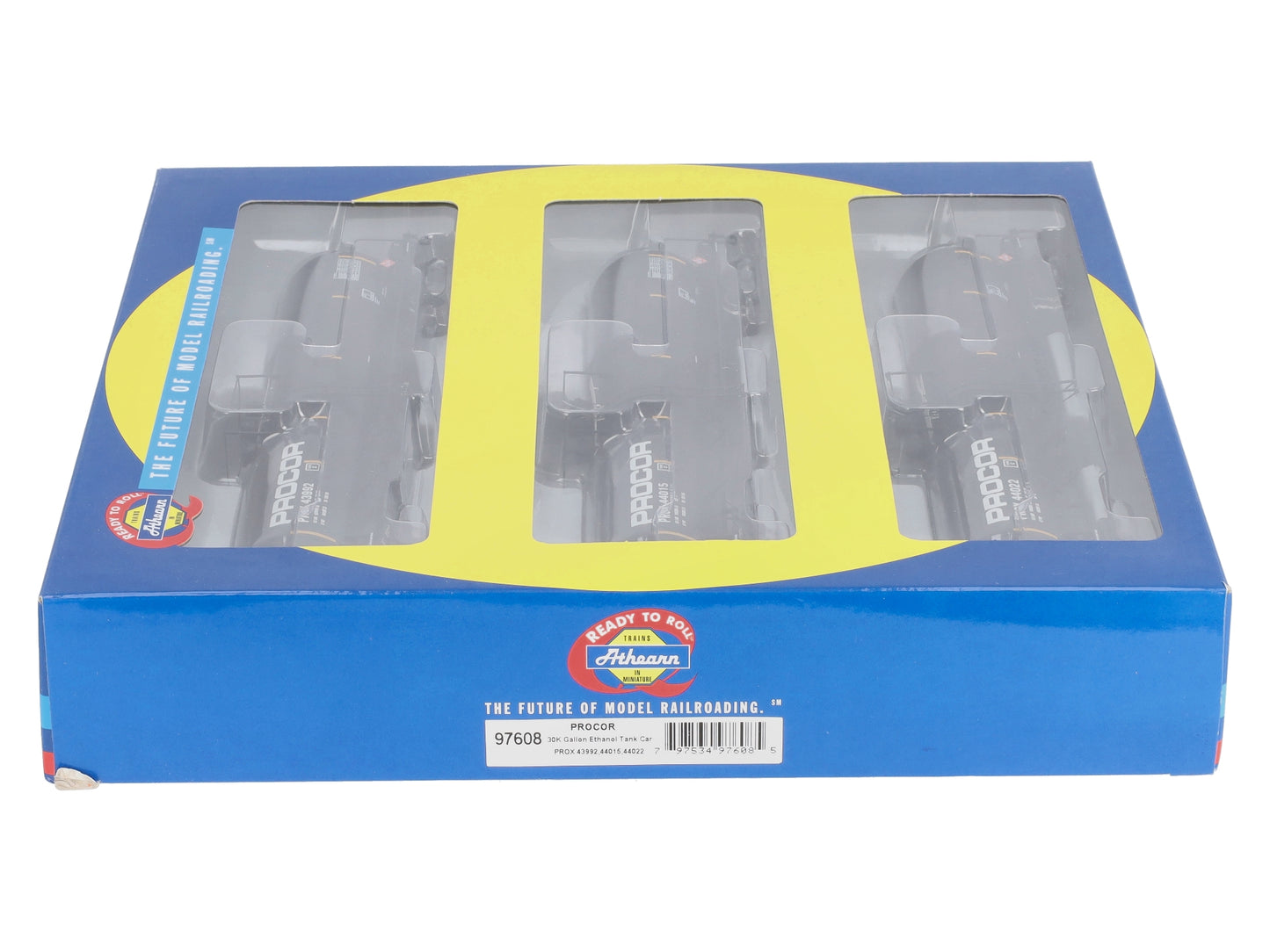 Athearn 97608 HO Procor 30,000-Gallon Ethanol Tank Car Pack of 3