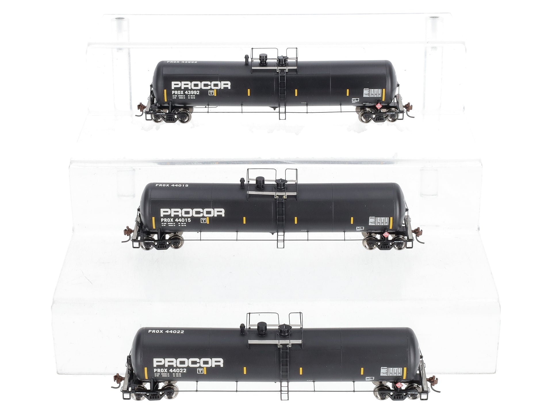 Athearn 97608 HO Procor 30,000-Gallon Ethanol Tank Car Pack of 3