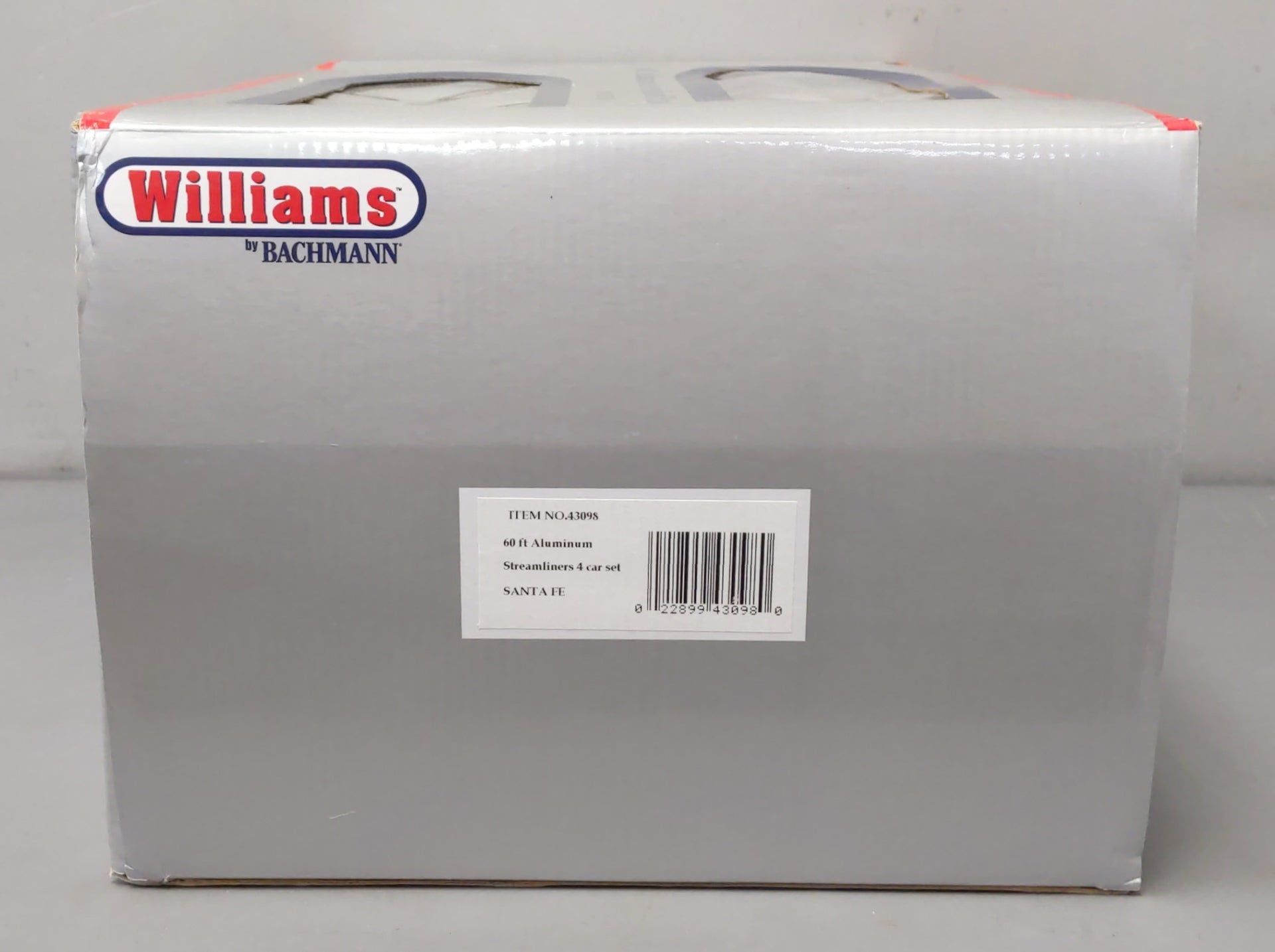 Williams 43098 O Santa Fe 60 Ft. Streamline Passenger 4-Car Set