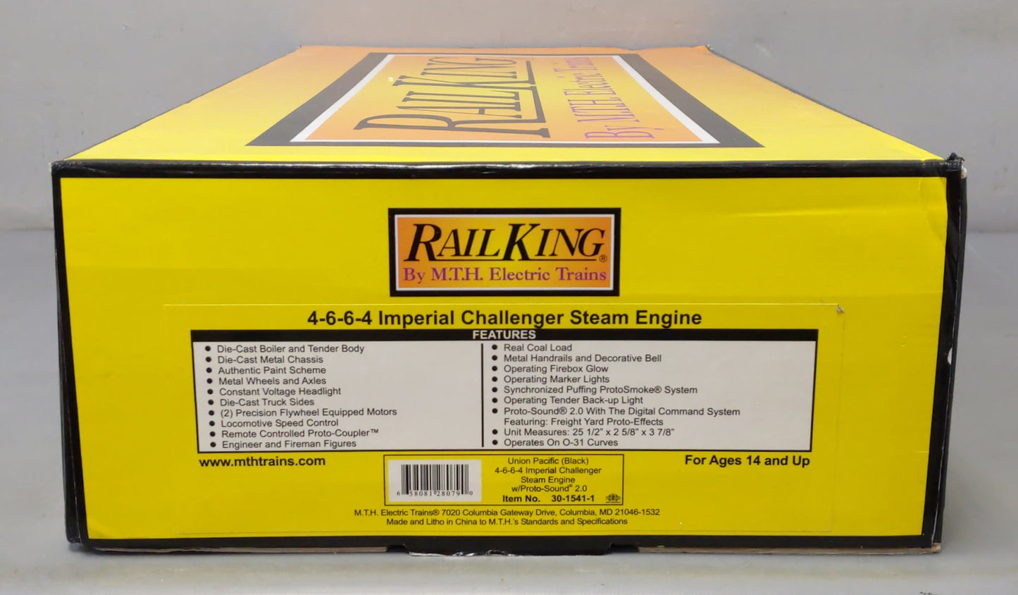MTH 30-1541-1 Union Pacific 4-6-6-4 Imperial Challenger Steam Engine w/PS2 #3985