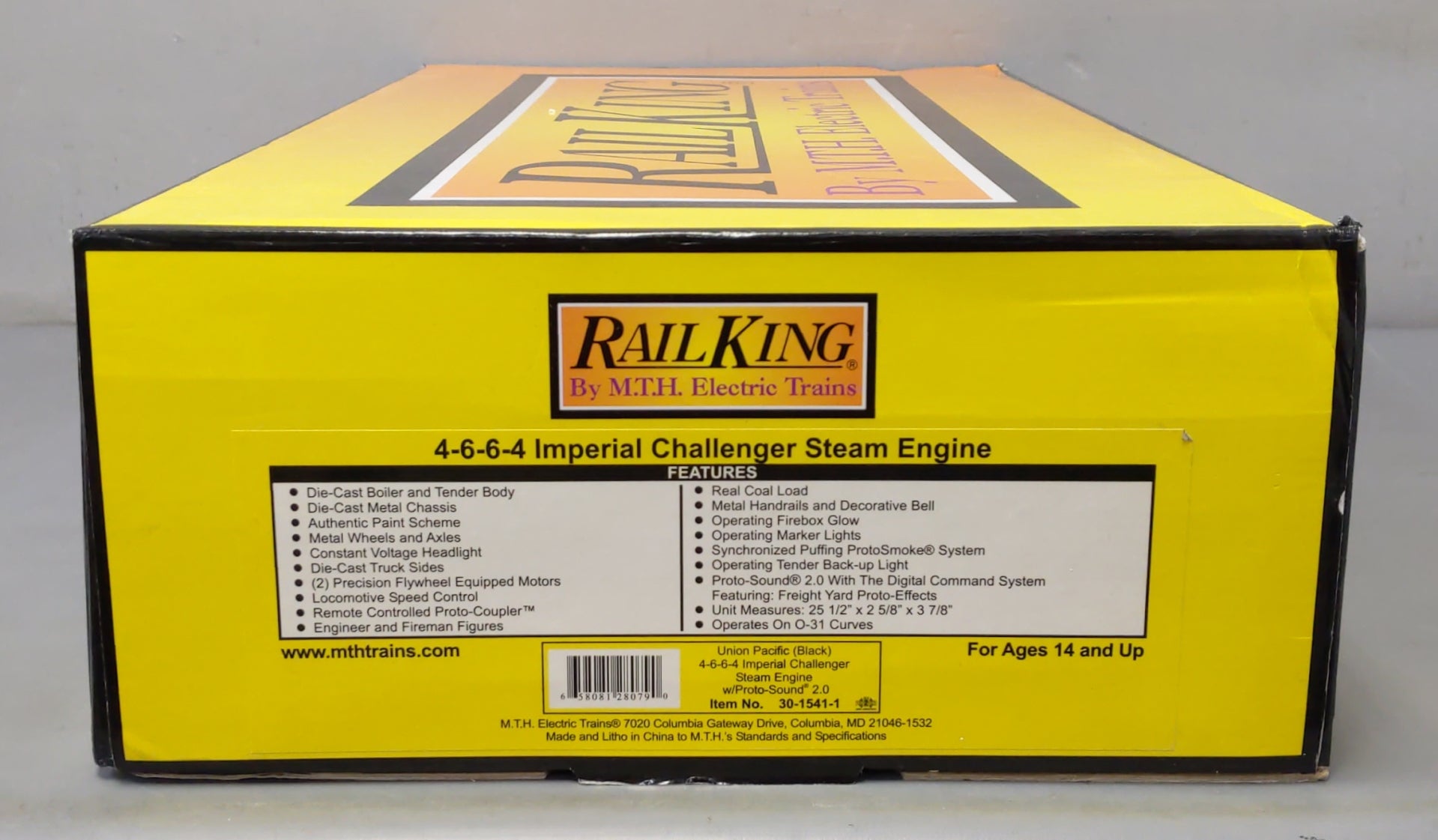MTH 30-1541-1 Union Pacific 4-6-6-4 Imperial Challenger Steam Engine w/PS2 #3985