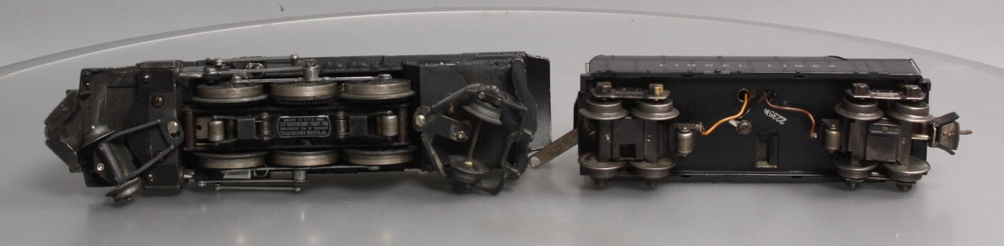 Lionel 225E Vintage O 2-6-2 Die-Cast Steam Locomotive w/ 2235W Tender VG