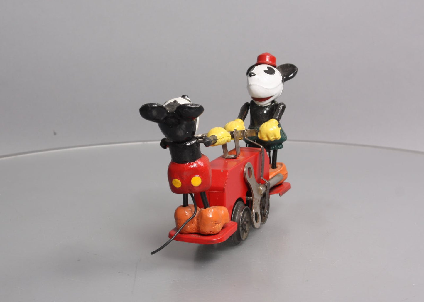 Lionel 1100 Vintage O Disney‘s Mickey Mouse Windup Handcar (Red) VG