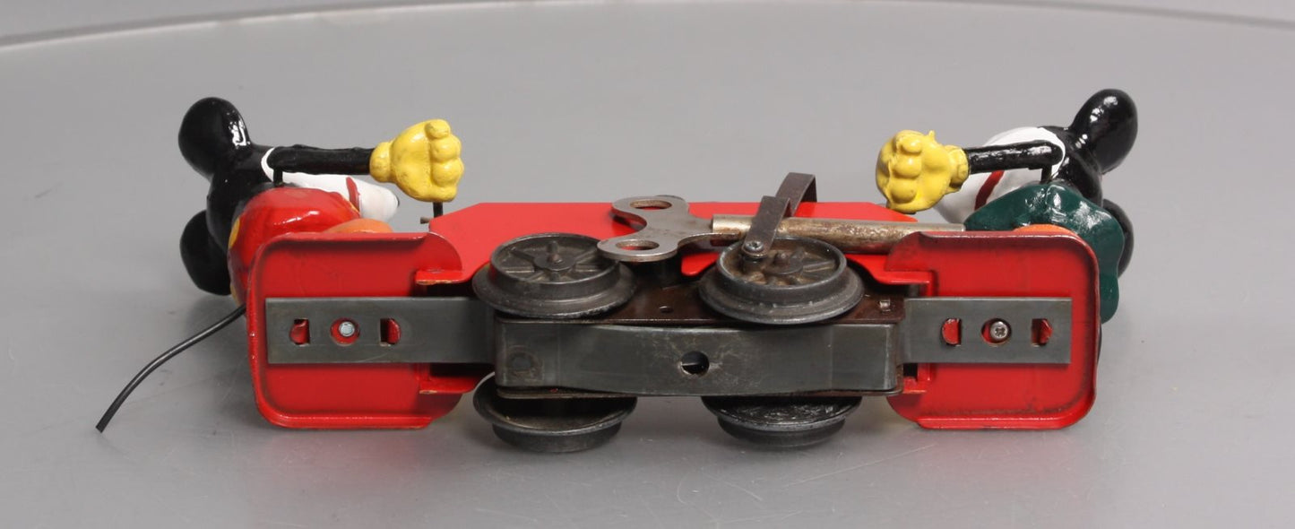Lionel 1100 Vintage O Disney‘s Mickey Mouse Windup Handcar (Red) VG