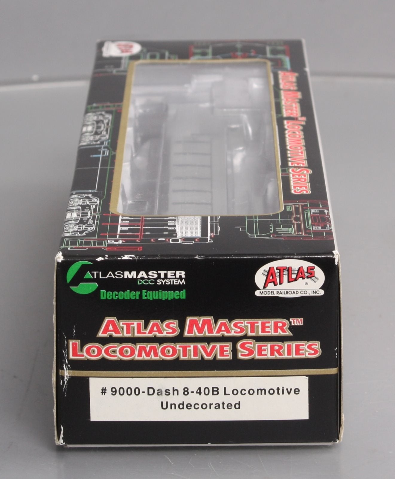 Atlas 9000 HO Undecorated GE Dash 8-40B Powered Diesel w/DCC Decoder
