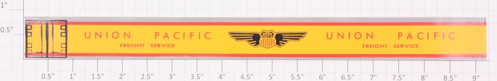 American Flyer 24550-3 Yellow Union Pacific Piggyback Trailer Sticker