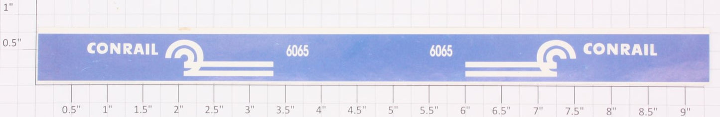 American Flyer 24550-4 Blue "6065 Conrail" Piggy Back Trailer Sticker