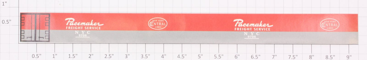 American Flyer 24550-5 Red/Gray "Pacemaker" Piggy Back Trailer Sticker