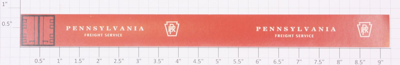 American Flyer 24550-10 Red PRR Freight Service Piggy Back Trailer Sticker