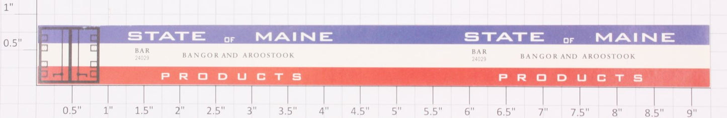 American Flyer 24550-12 Blue/White/Red State of Maine Piggy Back Trailer Sticker