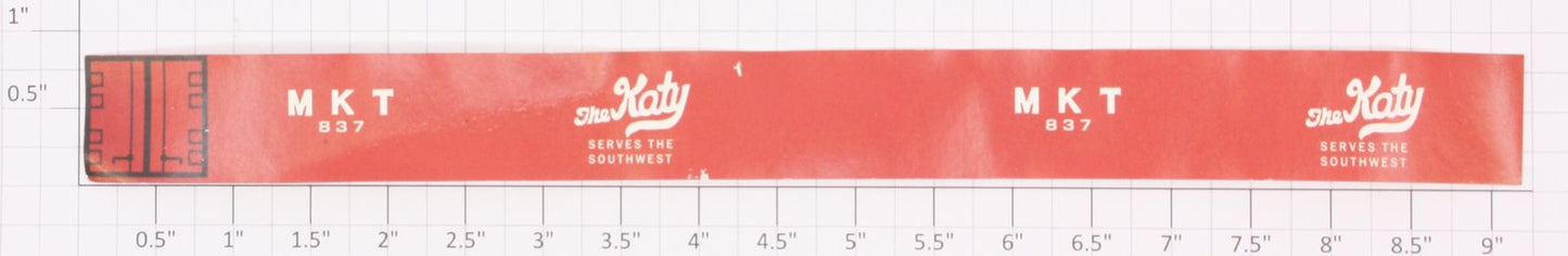 American Flyer 24550-13 Red "The Katy" Piggy Back Trailer Sticker