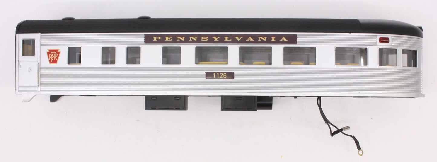MTH 30-6070S-1 O Gauge Streamlined Pennsylvania Observation Car without Trucks
