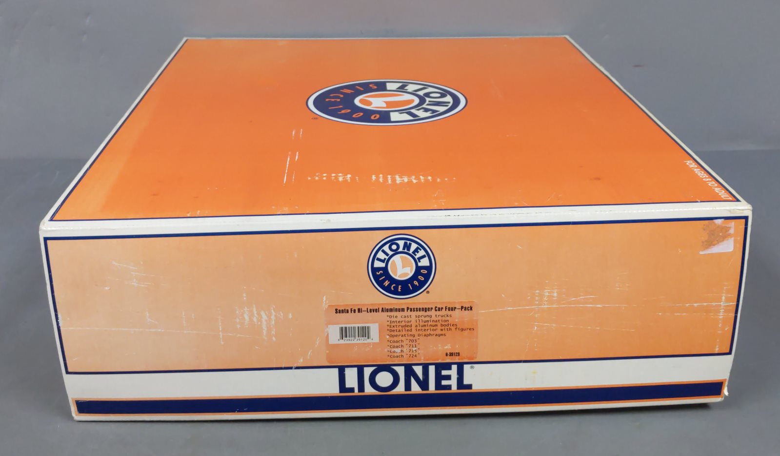 Lionel 6-39129 Santa Fe Hi-Level Aluminum Car Set LN/Box