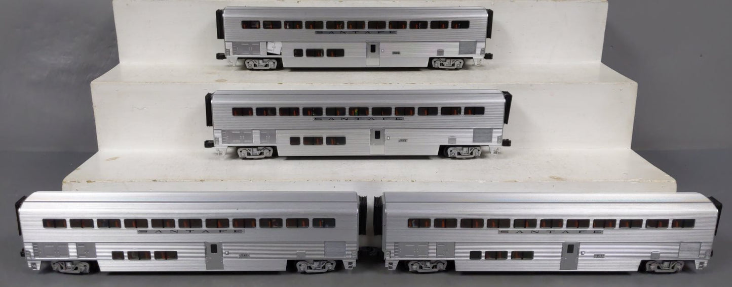 Lionel 6-39129 Santa Fe Hi-Level Aluminum Car Set LN/Box